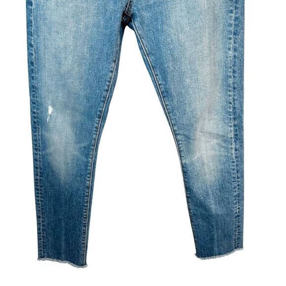 Veronica Beard Faye 11" Skinny Jeans Sz 25 Blue High Rise Distressed Button Fly - Picture 2 of 7